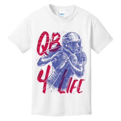 Quarterback For Life Football Player Kids T-Shirt
