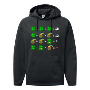 Quiz Funny Math Teacher Patricks Day Performance Fleece Hoodie