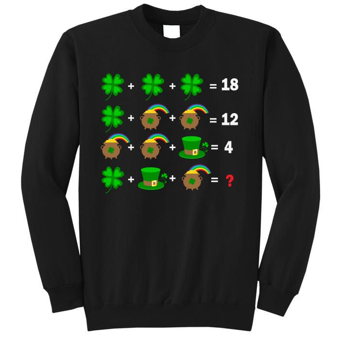 Quiz Funny Math Teacher Patricks Day Sweatshirt