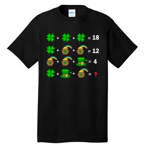 Quiz Funny Math Teacher Patricks Day Tall T-Shirt