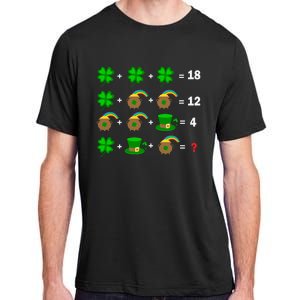 Quiz Funny Math Teacher Patricks Day Adult ChromaSoft Performance T-Shirt