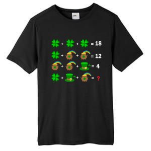 Quiz Funny Math Teacher Patricks Day Tall Fusion ChromaSoft Performance T-Shirt