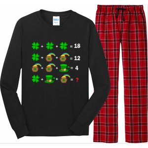 Quiz Funny Math Teacher Patricks Day Long Sleeve Pajama Set