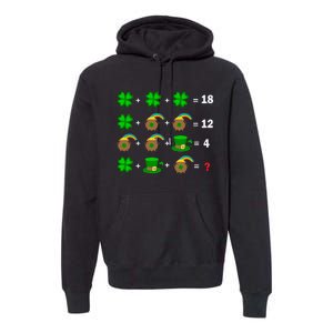 Quiz Funny Math Teacher Patricks Day Premium Hoodie