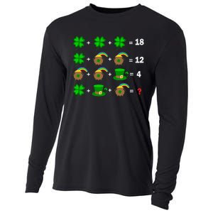 Quiz Funny Math Teacher Patricks Day Cooling Performance Long Sleeve Crew