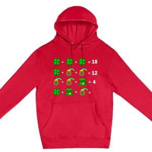 Quiz Funny Math Teacher Patricks Day Premium Pullover Hoodie