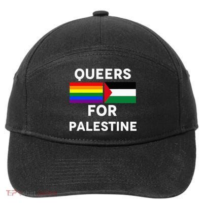 Queers For Palestine 7-Panel Snapback Hat