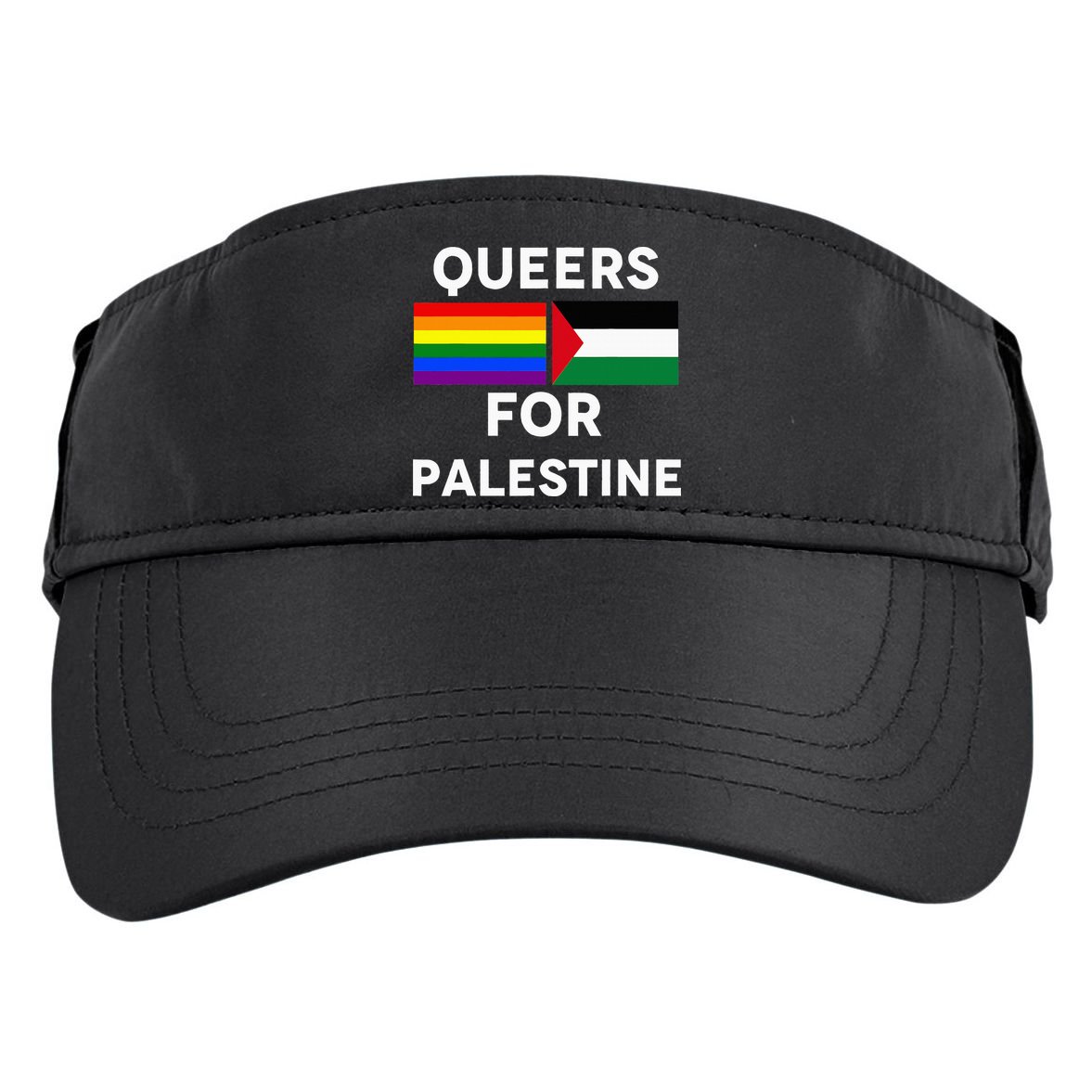 Queers For Palestine Adult Drive Performance Visor