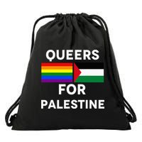 Queers For Palestine Drawstring Bag