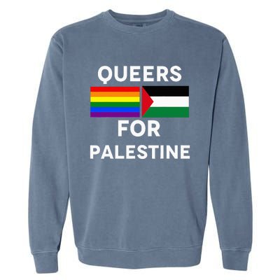 Queers For Palestine Garment-Dyed Sweatshirt