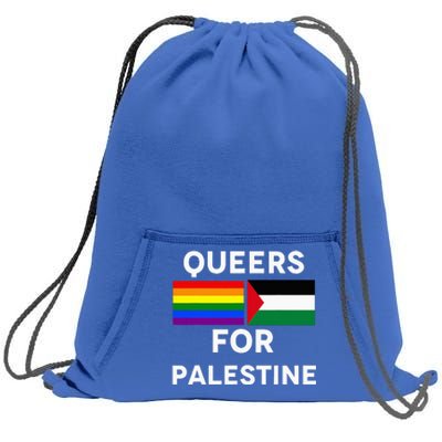 Queers For Palestine Sweatshirt Cinch Pack Bag