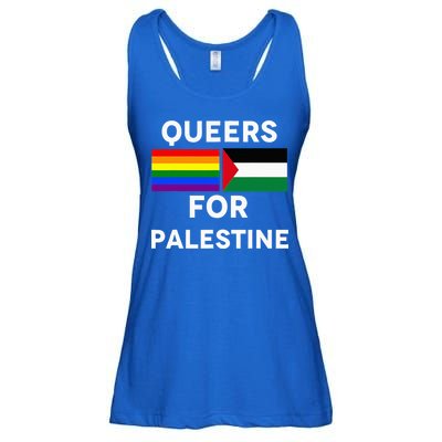 Queers For Palestine Ladies Essential Flowy Tank