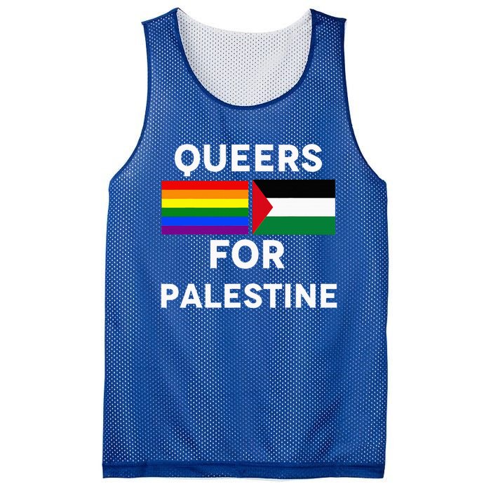 Queers For Palestine Mesh Reversible Basketball Jersey Tank