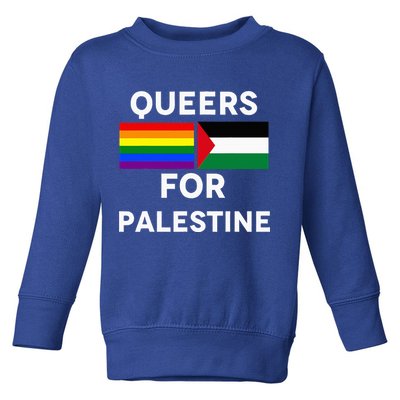 Queers For Palestine Toddler Sweatshirt