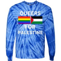 Queers For Palestine Tie-Dye Long Sleeve Shirt