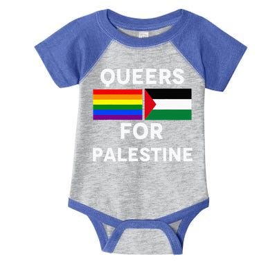 Queers For Palestine Infant Baby Jersey Bodysuit