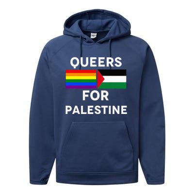 Queers For Palestine Performance Fleece Hoodie