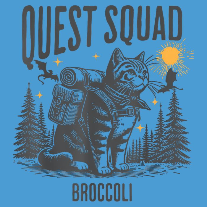 Quest Fantasy Squad Broccoli Funny Cat Tie Dye Hoodie