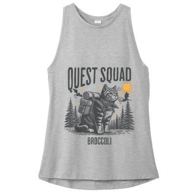 Quest Fantasy Squad Broccoli Funny Cat Ladies PosiCharge Tri-Blend Wicking Tank