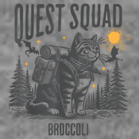 Quest Fantasy Squad Broccoli Funny Cat Tall Hoodie