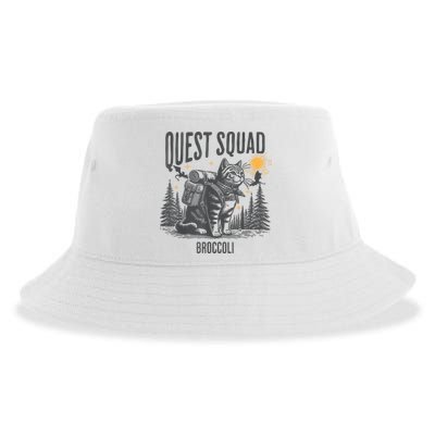 Quest Fantasy Squad Broccoli Funny Cat Sustainable Bucket Hat