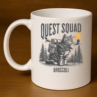 Quest Fantasy Squad Broccoli Funny Cat 11oz C Handle Ceramic Mug