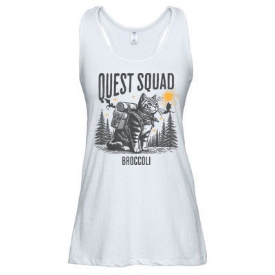 Quest Fantasy Squad Broccoli Funny Cat Ladies Essential Flowy Tank