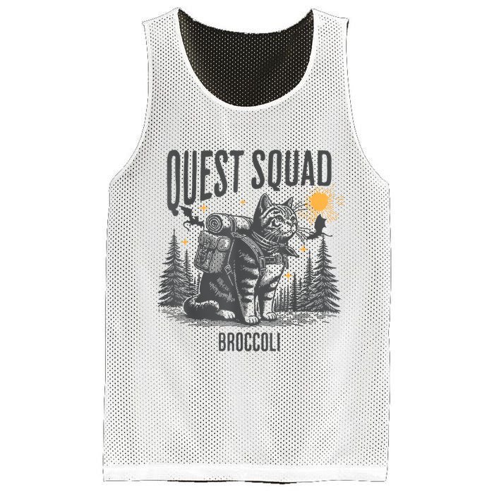 Quest Fantasy Squad Broccoli Funny Cat Mesh Reversible Basketball Jersey Tank