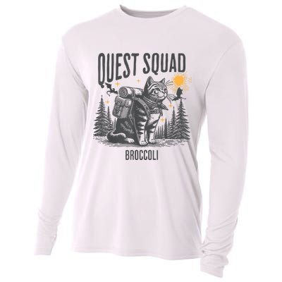 Quest Fantasy Squad Broccoli Funny Cat Cooling Performance Long Sleeve Crew