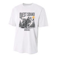 Quest Fantasy Squad Broccoli Funny Cat Youth Performance Sprint T-Shirt