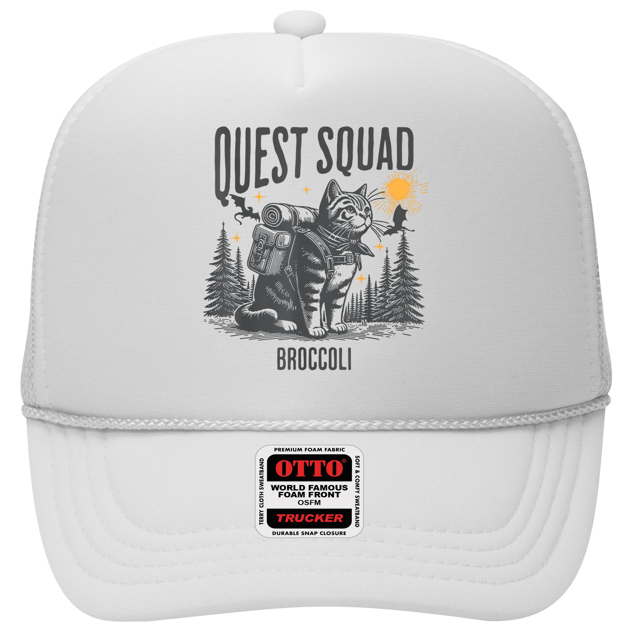 Quest Fantasy Squad Broccoli Funny Cat Hat
