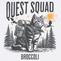 Quest Fantasy Squad Broccoli Funny Cat Toddler Fine Jersey T-Shirt