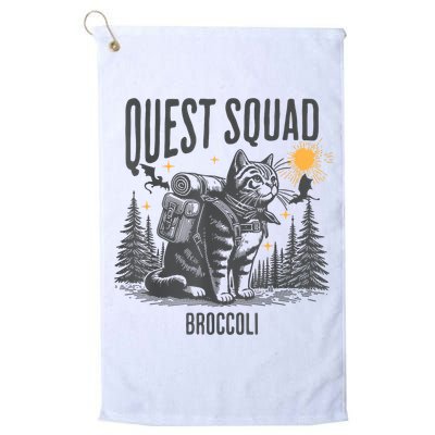 Quest Fantasy Squad Broccoli Funny Cat Golf Towel
