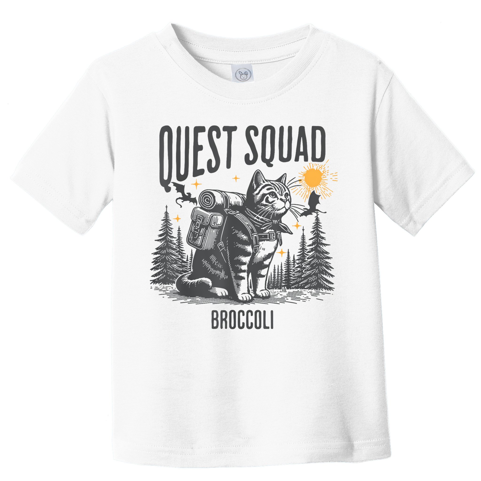 Quest Fantasy Squad Broccoli Funny Cat Toddler T-Shirt
