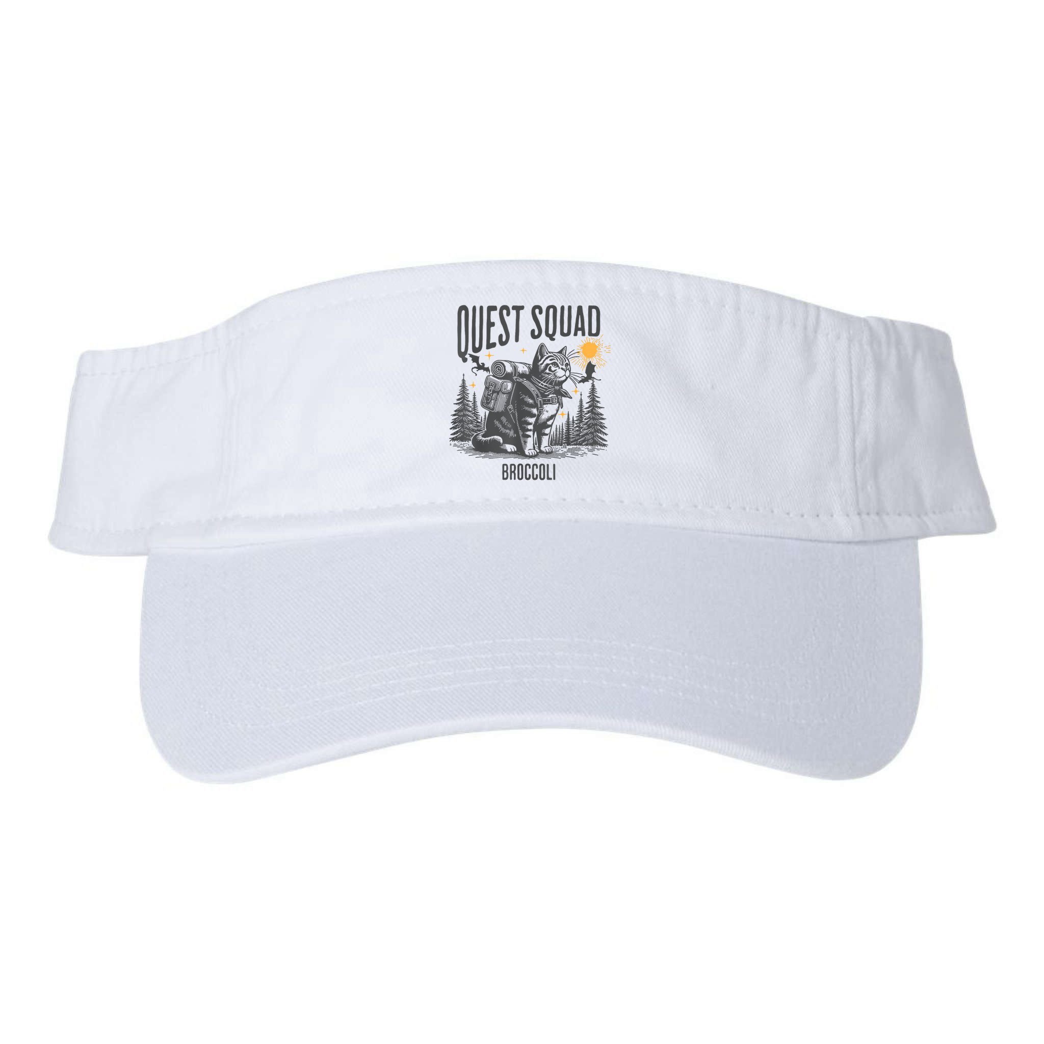 Quest Fantasy Squad Broccoli Funny Cat Visor