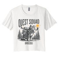 Quest Fantasy Squad Broccoli Funny Cat Crop Top