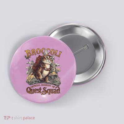 Quest Fantasy Squad Broccoli Cat Fantasy Book Button