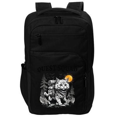 Quest Fantasy Squad Broccoli Cat Funny Lovers Gaming Apparel .Png Impact Tech Backpack