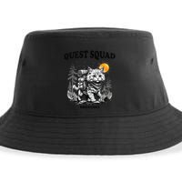 Quest Fantasy Squad Broccoli Cat Funny Lovers Gaming Apparel .Png Sustainable Bucket Hat