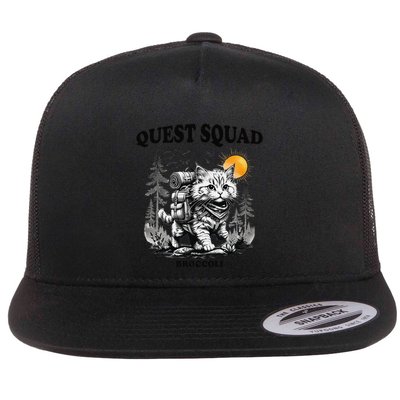 Quest Fantasy Squad Broccoli Cat Funny Lovers Gaming Apparel .Png Flatbill Hat
