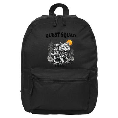Quest Fantasy Squad Broccoli Cat Funny Lovers Gaming Apparel .Png 16 in Basic Backpack