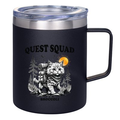 Quest Fantasy Squad Broccoli Cat Funny Lovers Gaming Apparel .Png 12oz Stainless Steel Coffee Mug