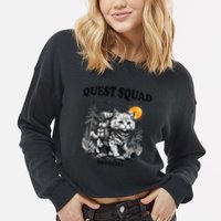 Quest Fantasy Squad Broccoli Cat Funny Lovers Gaming Apparel .Png Cropped Pullover Crew
