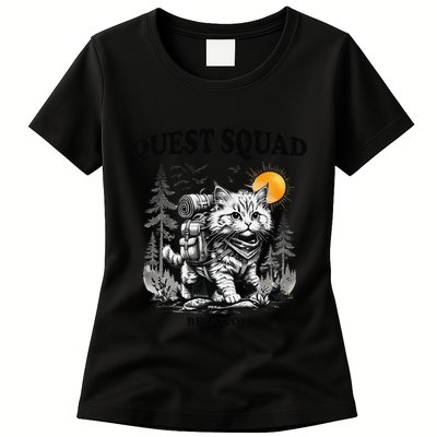 Quest Fantasy Squad Broccoli Cat Funny Lovers Gaming Apparel .Png Womens T-Shirt