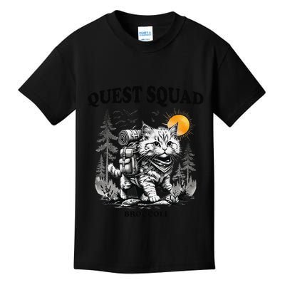 Quest Fantasy Squad Broccoli Cat Funny Lovers Gaming Apparel .Png Kids T-Shirt