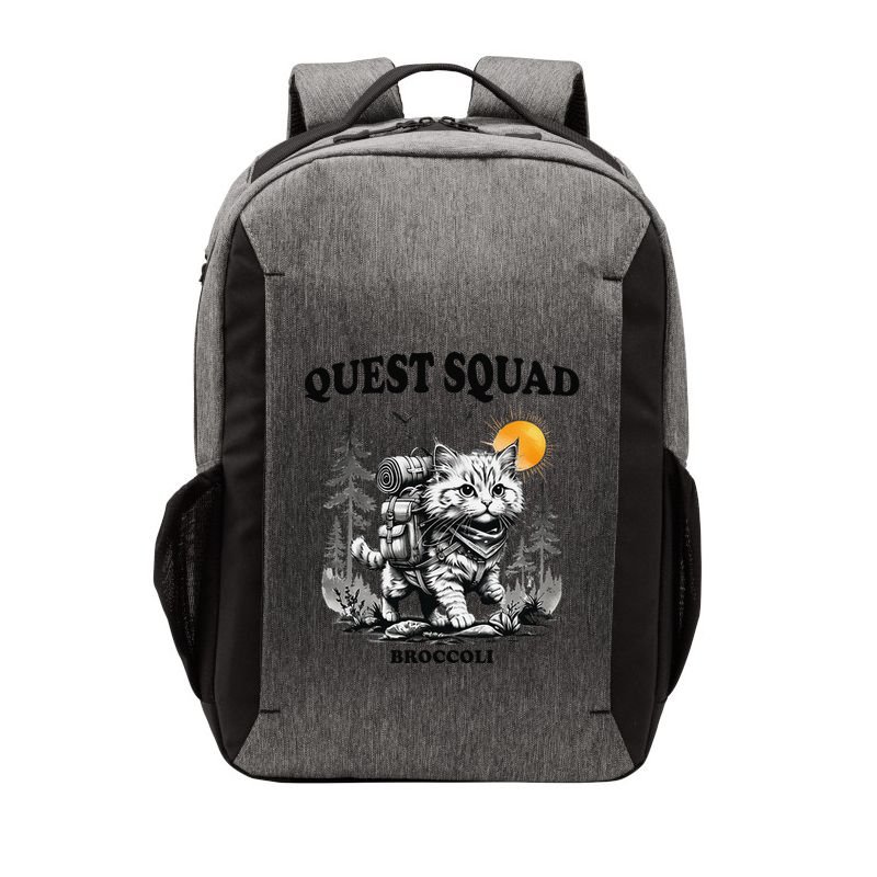 Quest Fantasy Squad Broccoli Cat Funny Lovers Gaming Apparel .Png Vector Backpack