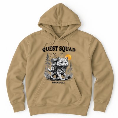 Quest Fantasy Squad Broccoli Cat Funny Lovers Gaming Apparel .Png Hoodie