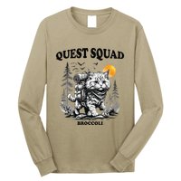 Quest Fantasy Squad Broccoli Cat Funny Lovers Gaming Apparel .Png Long Sleeve Shirt