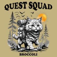 Quest Fantasy Squad Broccoli Cat Funny Lovers Gaming Apparel .Png Long Sleeve Shirt