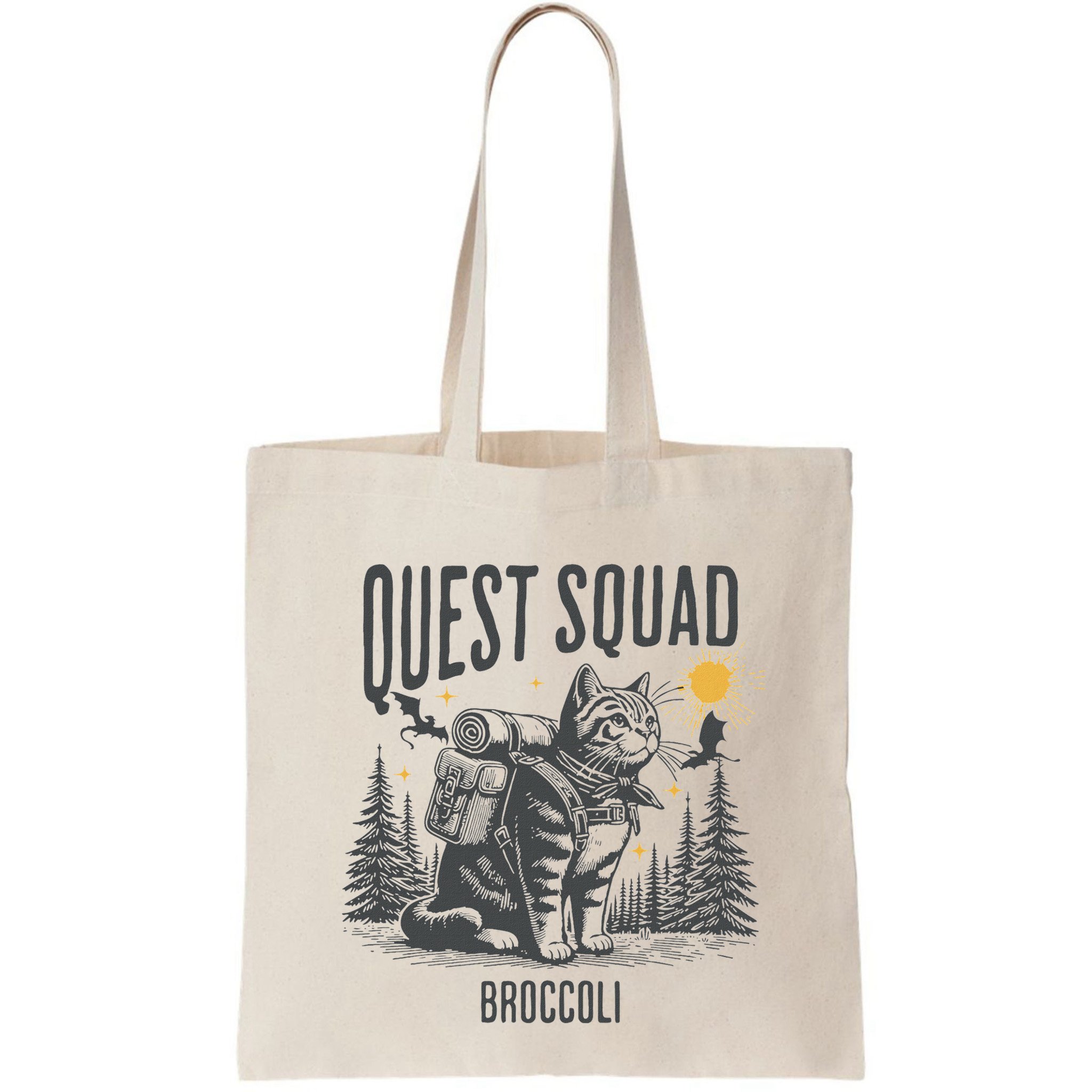 Quest Fantasy Squad Broccoli Funny Cat Bag